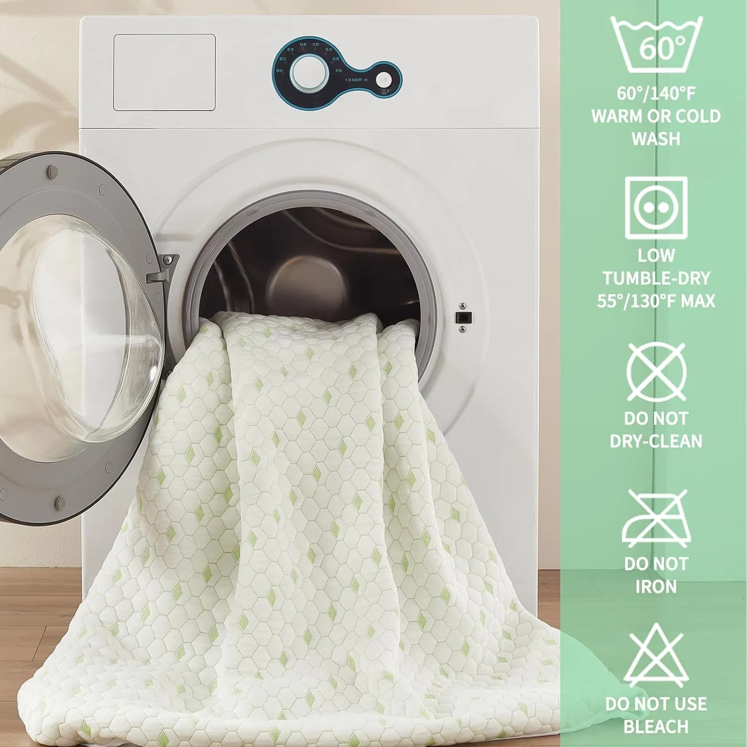 Luxurious 3D Bamboo Mattress Protector for Ultimate Comfort