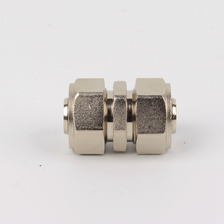 Multilayer Pex Compression Brass Fittings Straight Couplings