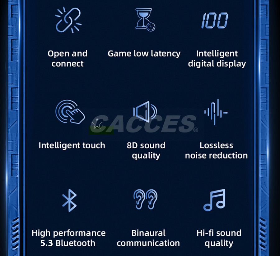 Беспроводные наушники True Wireless с LED-дисплеем и чехлом