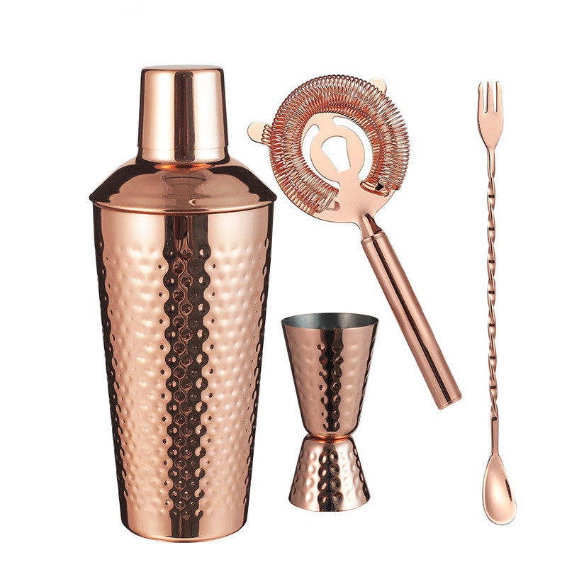 Шейкер для коктейлей 700 мл с джиггером и ложкой