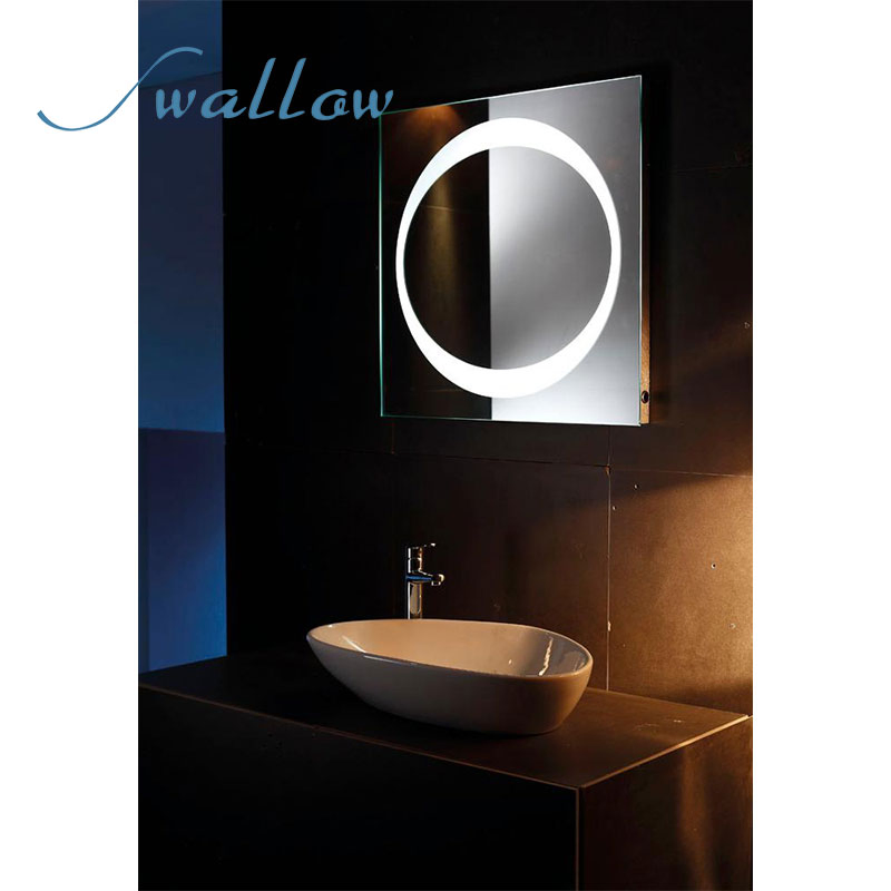 China Anti-Fog LED Bathroom Hotel Cosmetic Smart Modern Rectangle Mirror