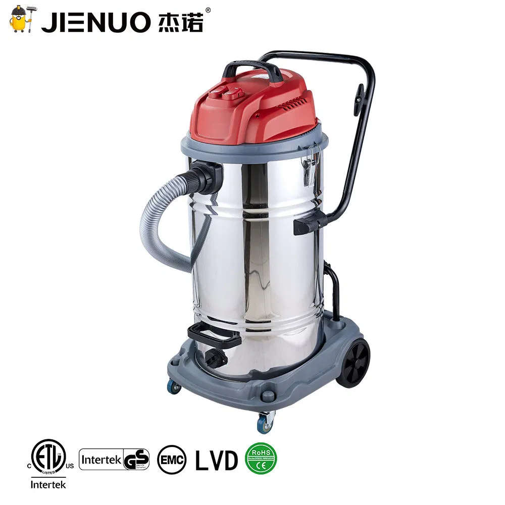 High Suction Power 2 Motors Industrial Stainless Steel Tank Professional Dry and Wet Vacuum Cleaner