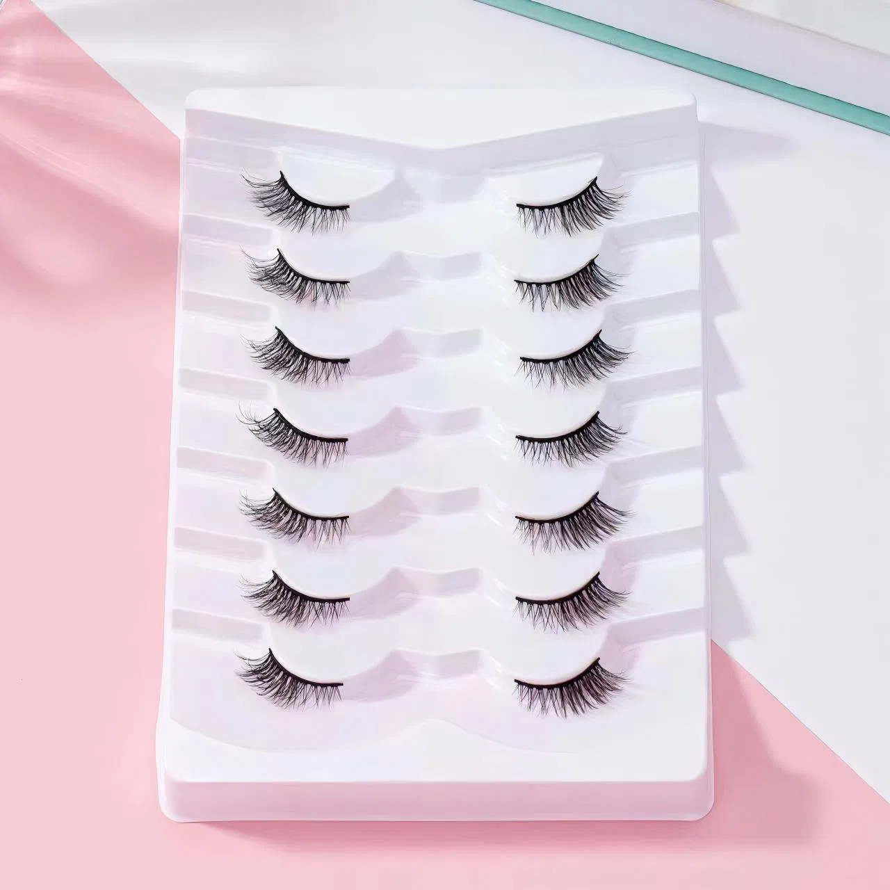 Factory Wholesale Half Lashes Mink Natural Soft Thin Cat Wispy 3D Mink Corner Eye Lashes