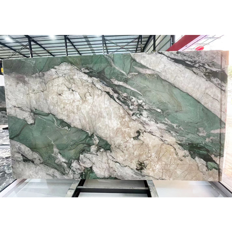 Luxury Brazil Translucent Granite Marble Natural Green Quartzite Slab Gaya Moss Emerald Brazilian Green Quartzite