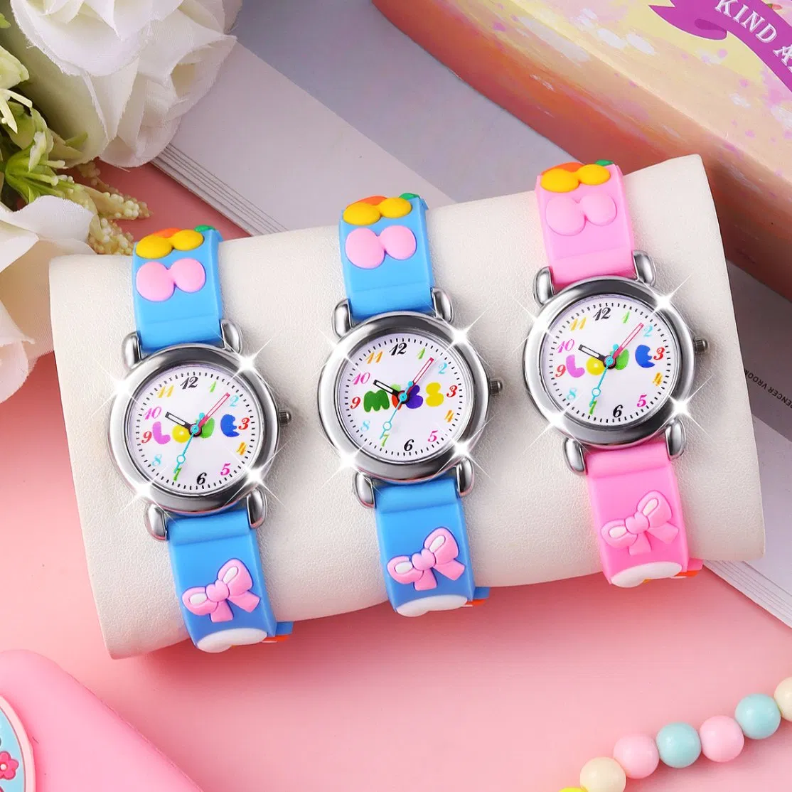 3-Piece Cartoon Silicone Colorful Children's Watch Set