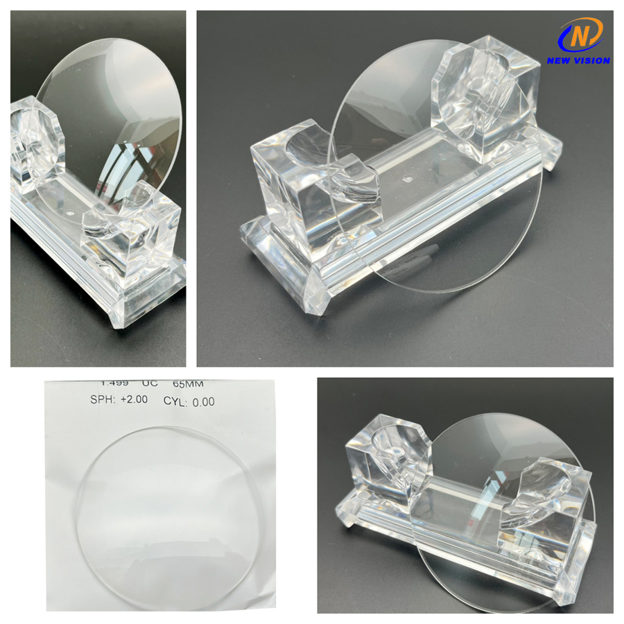 Cr39 1.499 Finished Single Vision Uncoated Resin Optical Reading Eyeglasses Lens 65mm