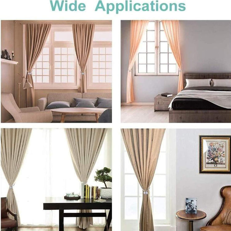 Home Deco Accessories Silver Curtain Holders Magnetic Curtain Tieback