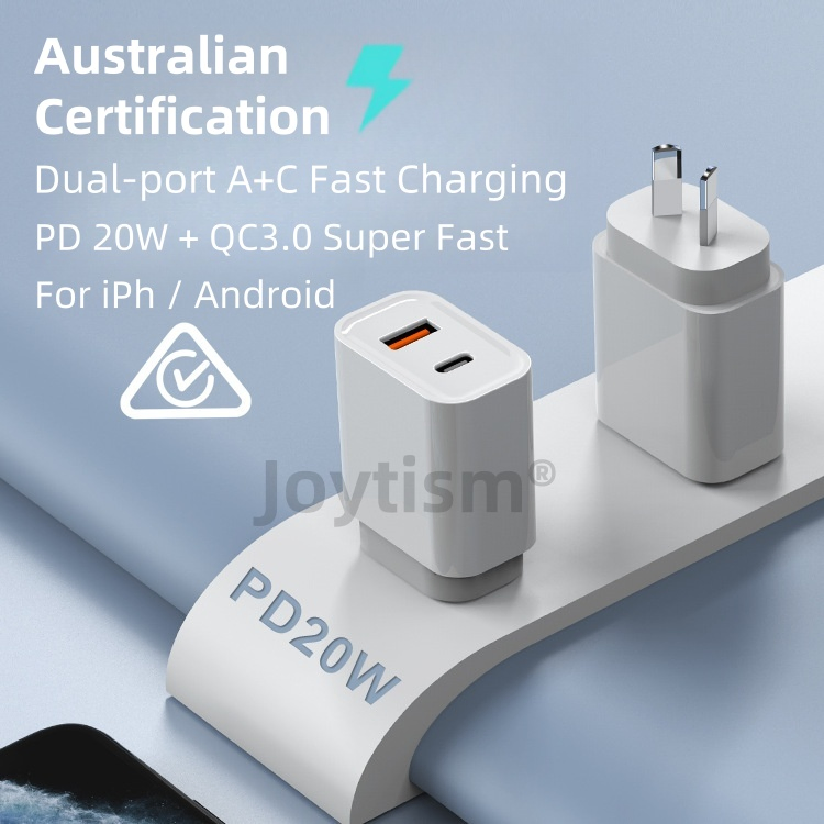Зарядное устройство 20W AU с QC3.0 и PD для iPhone и Android