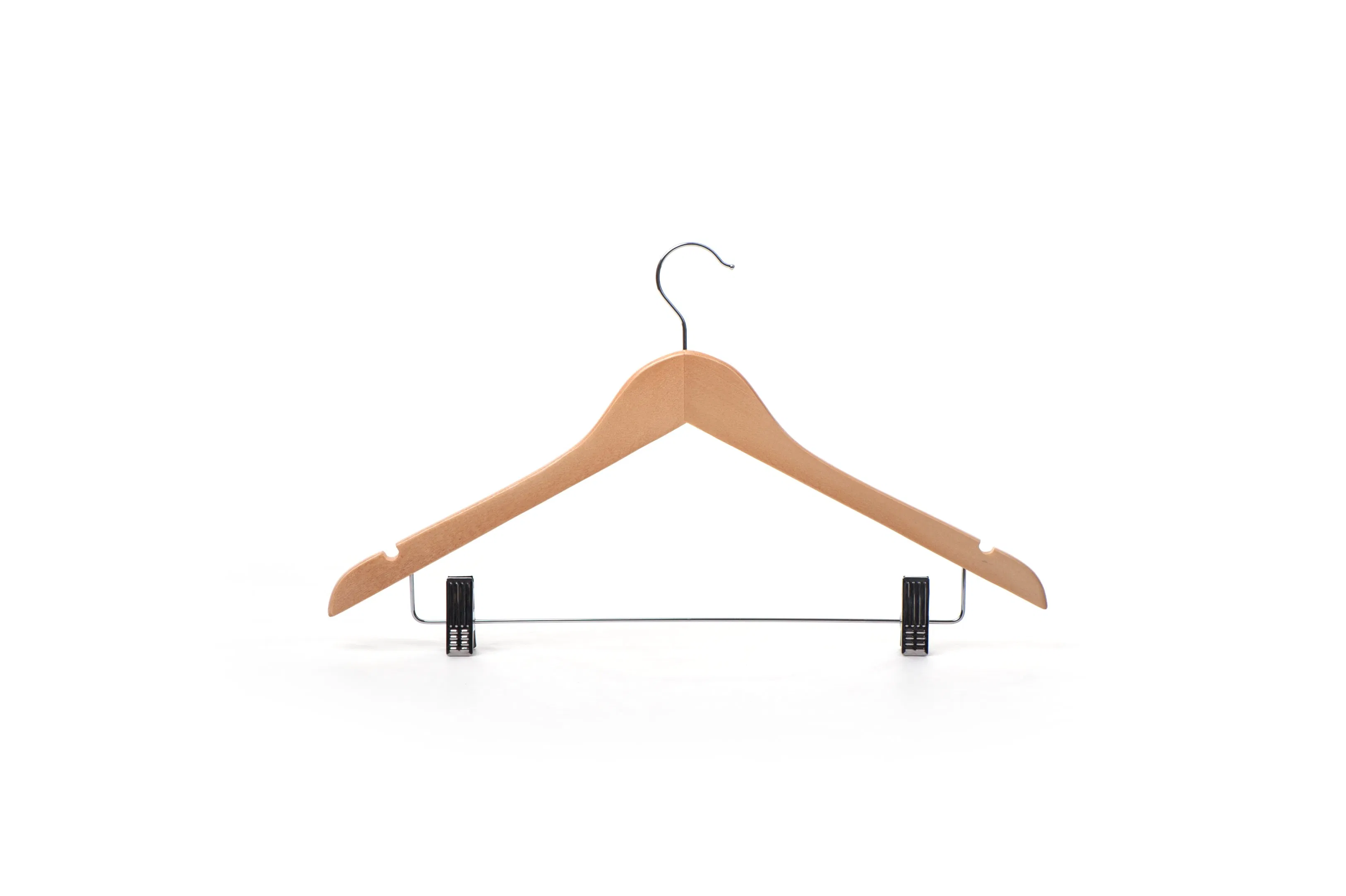 Nature Shirt Hanger with Clips, Bamboo and Wooden Hanger Wholesale