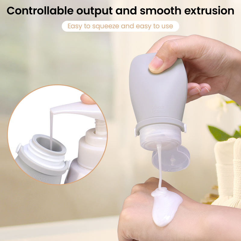 Tsa Approved Portable Squeeze Silicone Travel Accessories Kit Eco Friendly Empty Travel Shampoo Toiletry Bottle Set