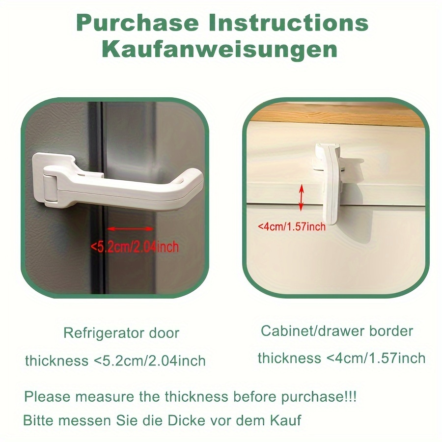 Easy to Install Improved Home Drawer Cabinet Refrigerator Fridge Freezer Door Lock