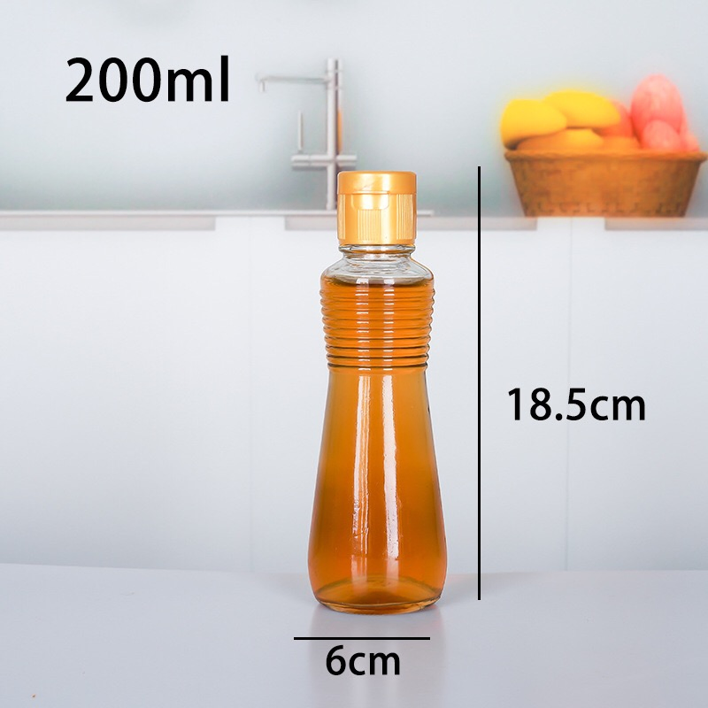 Ccustomized Glass Kitchen Sesame Oil Bottle 100ml 150ml 200ml 250ml 300ml 400ml