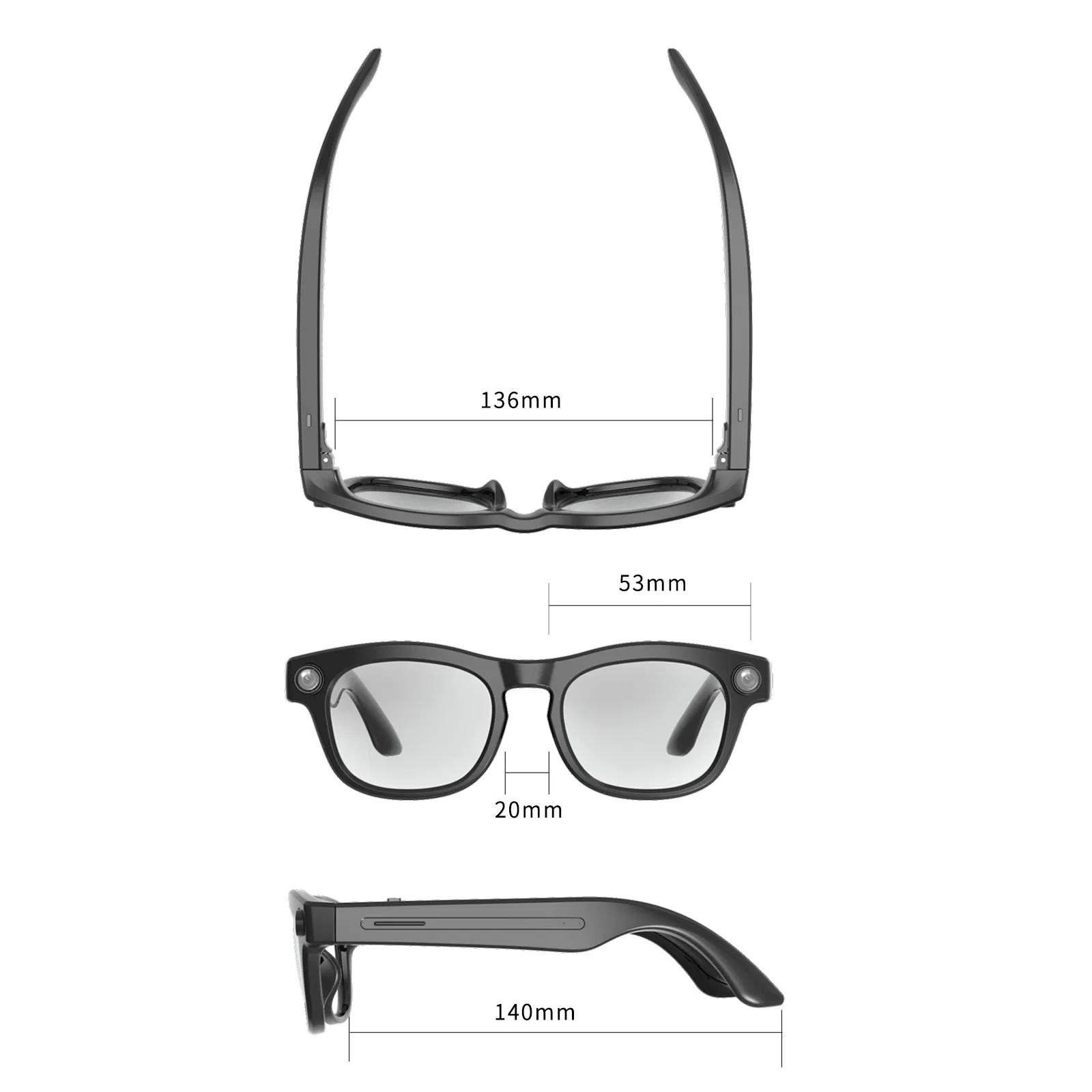 Ai-Powered Smart Glasses for Hands-Free Translation, HD Shooting, and Voice Control