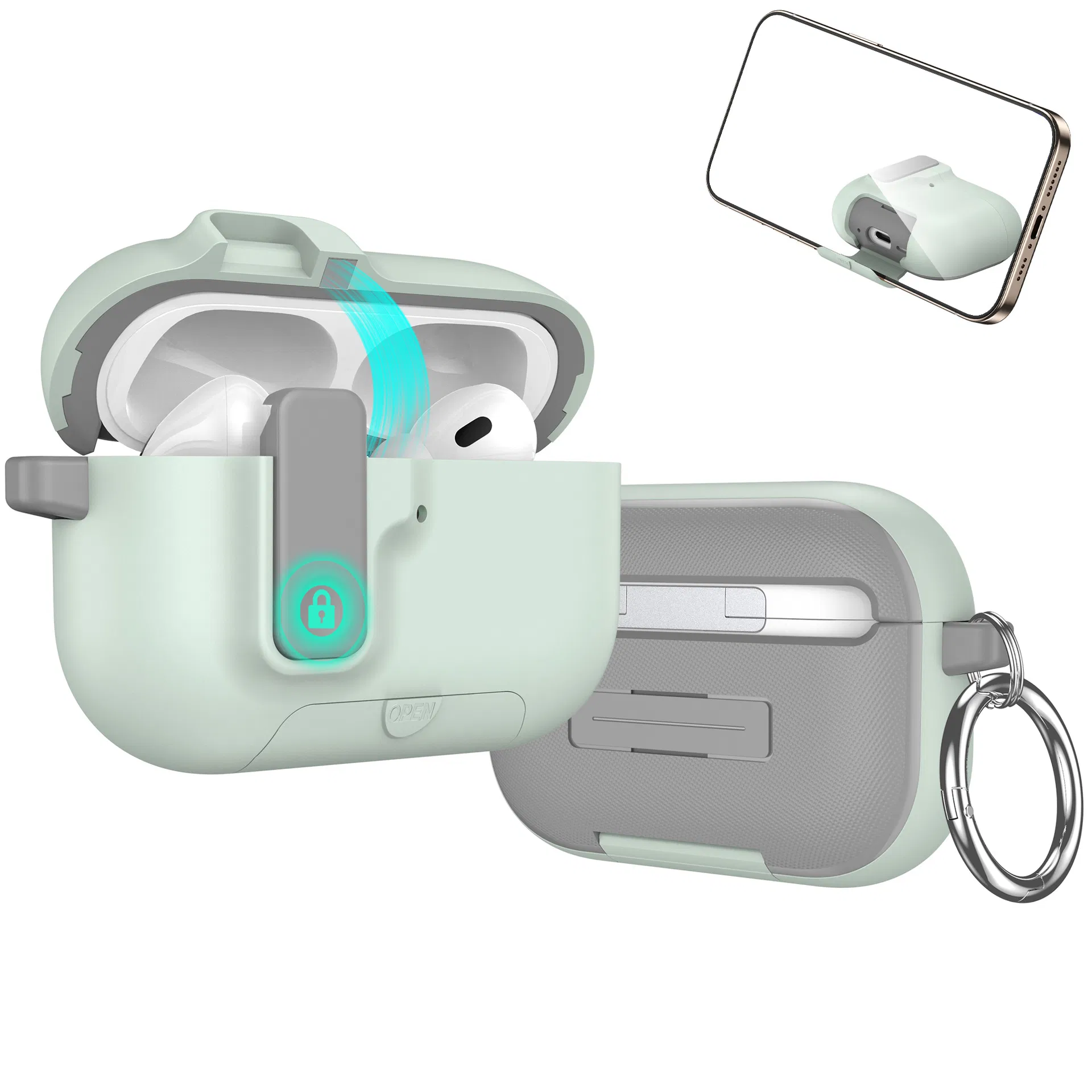 Чехол для AirPods Pro 3, ударопрочный с замком