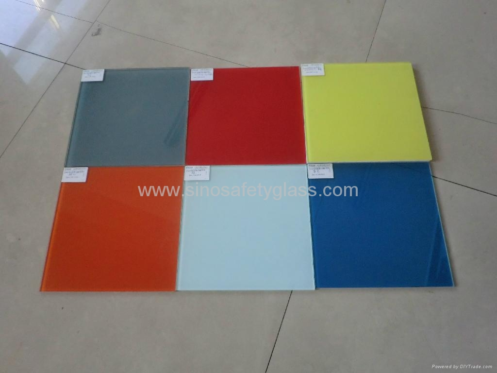 Color Painted Silk Screen Printing Glass Ceramic Fritted Glass Laminated Glass