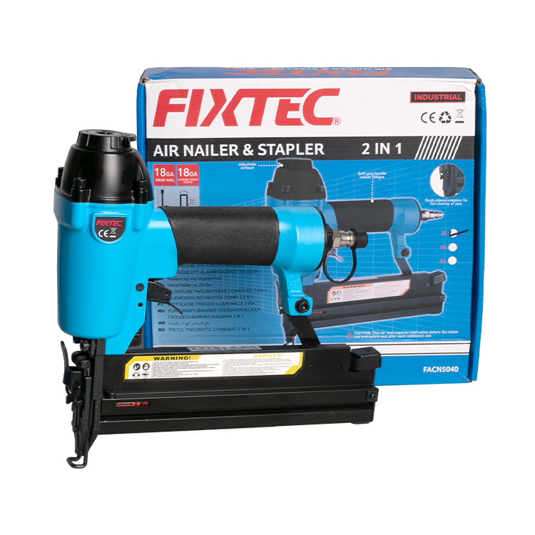 Fixtec Adjustable Exhaust Cover Deflector Nailer Pneumatic 2 in 1 Combo Brad Nailer & Stapler