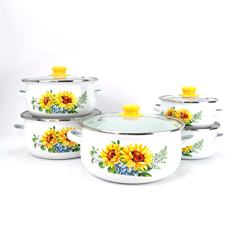 Enamel Casserole Cookware Sets Cooking Pot