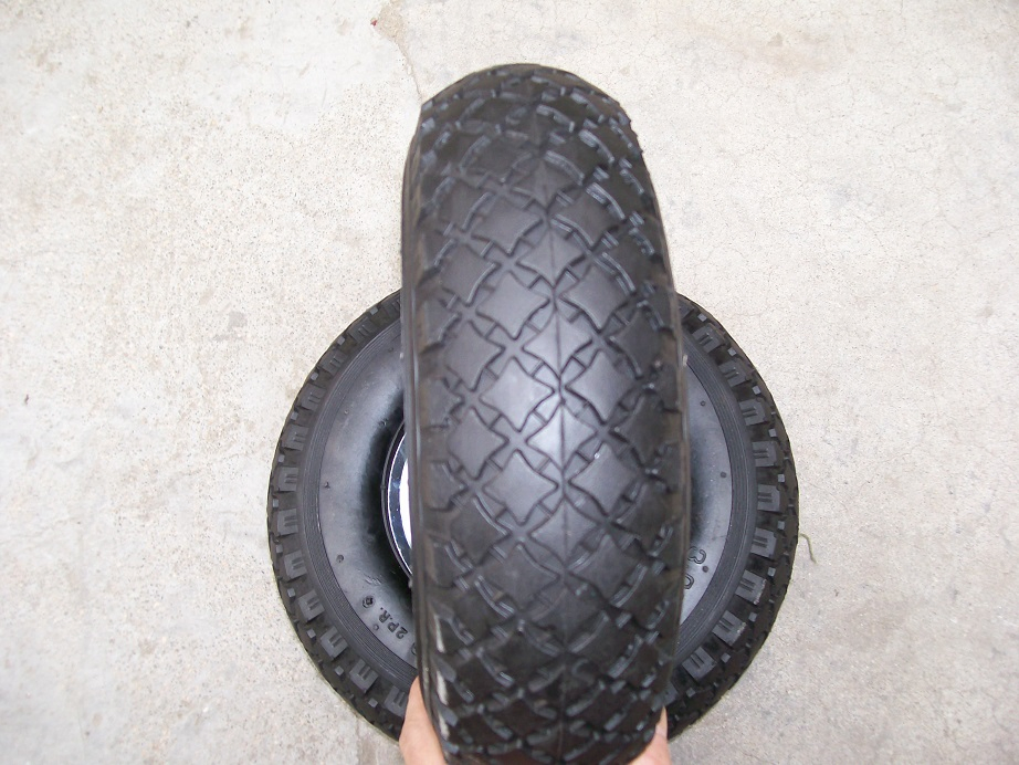 High Quality Heavy Load Capacity Glavanization Rim Zinc Rim PU Foam Wheel (3.00-4)