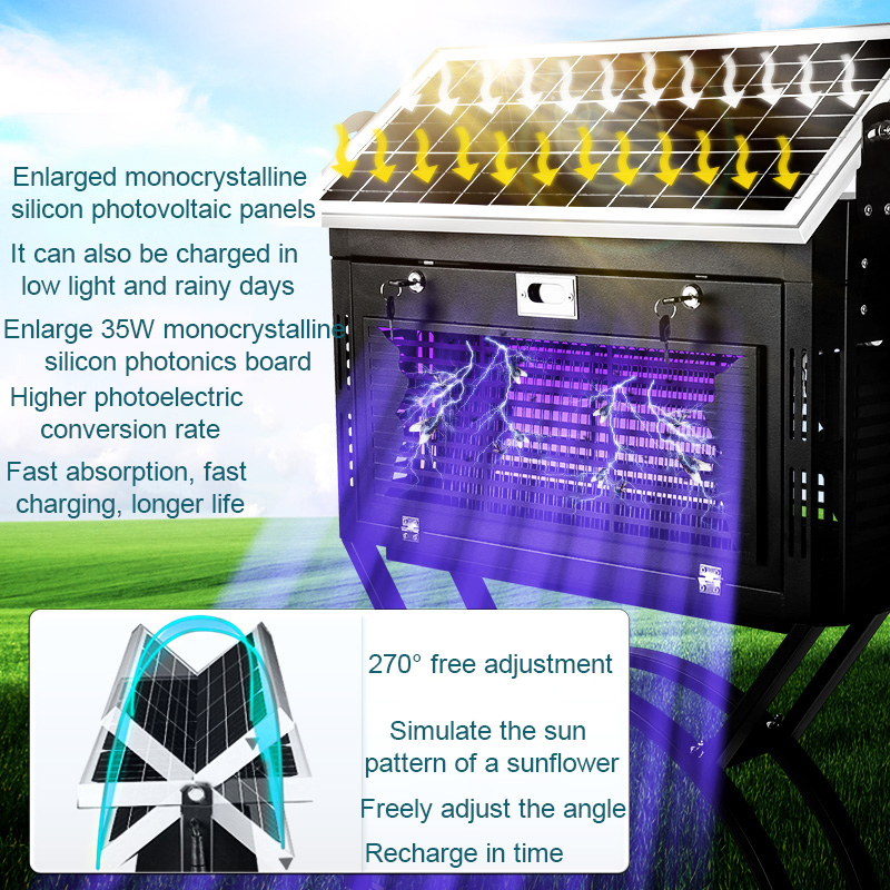 Electric Solar UV Insect Killer Mosquito Killing Lamp Made with Waterproof IP65