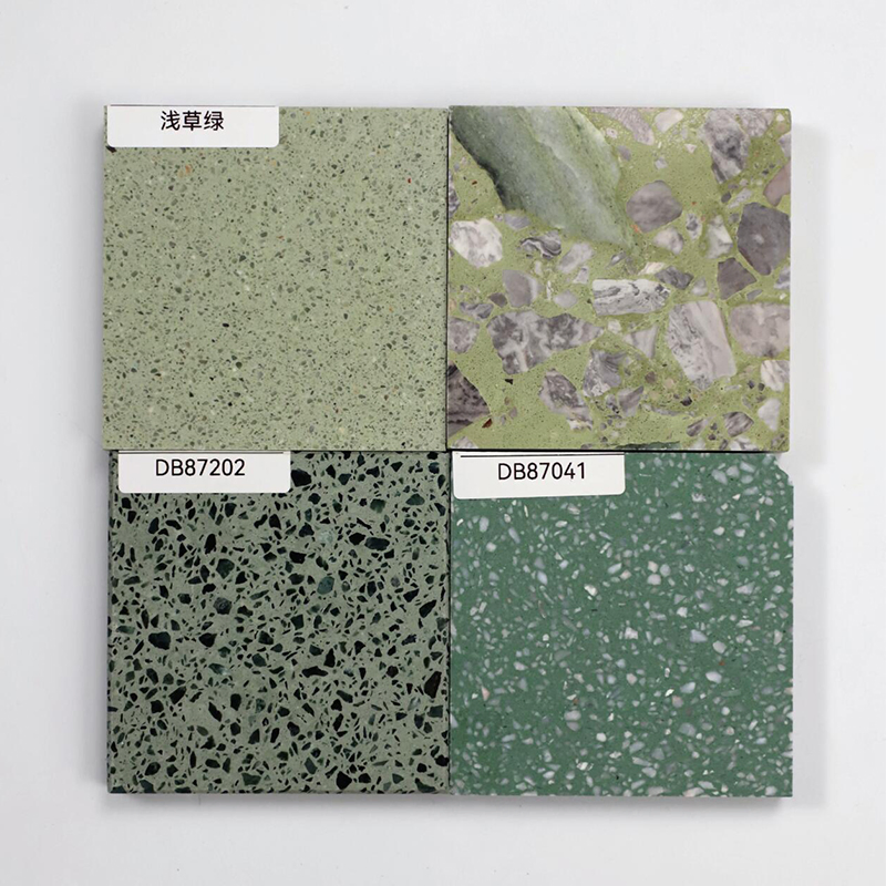 Artificial Stone Green Terrazzo for Indoor and Outdoor Flooring