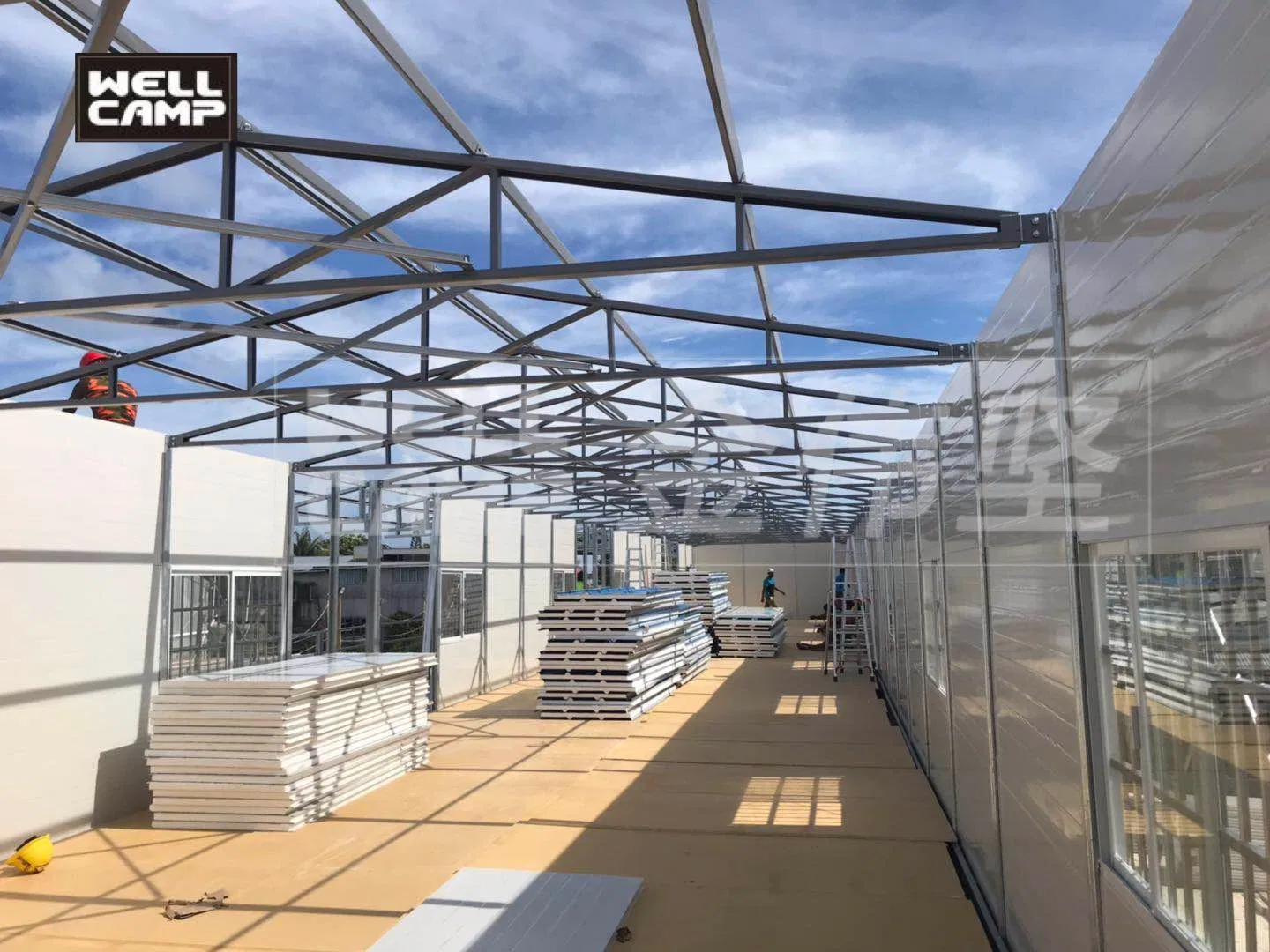 Low Cost Galvanized Prefab Livestock Light Steel Structure Cattle Farm K House Building Construction