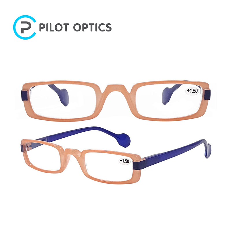 Pilot Optics En ISO 13485 Custom Wide Bridge PC Reading Glasses with Lanyard