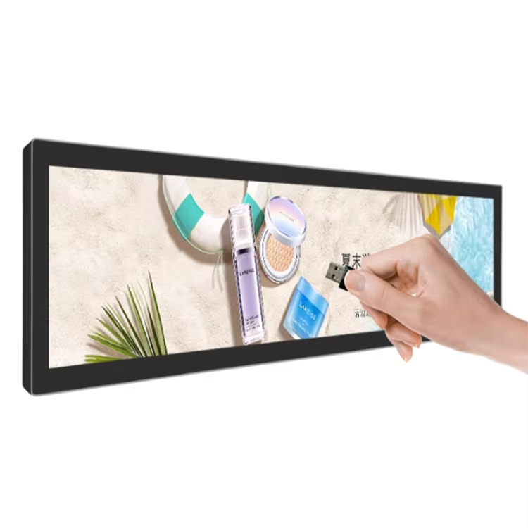 Длинный светодиодный экран для рекламы в помещениях