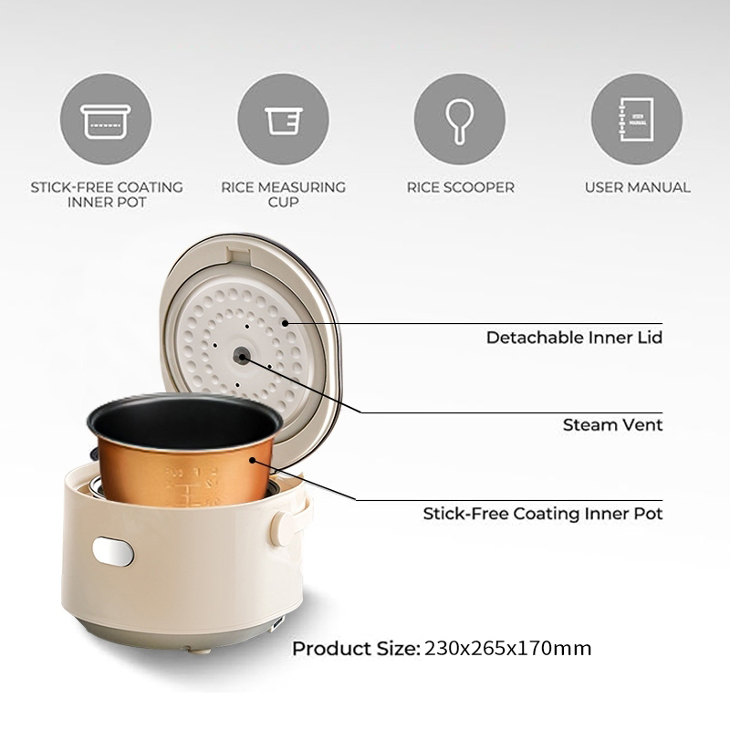 1.8L Mini Rice Cooker Electric Multifunction Home Kitchen Small Appliance Wholesale