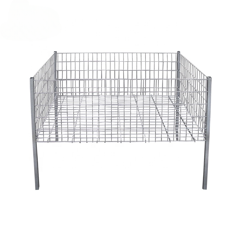 Wholesale High Quality Supermarket Home Metal Display Wire Mesh Rack Shelves Storage Basket