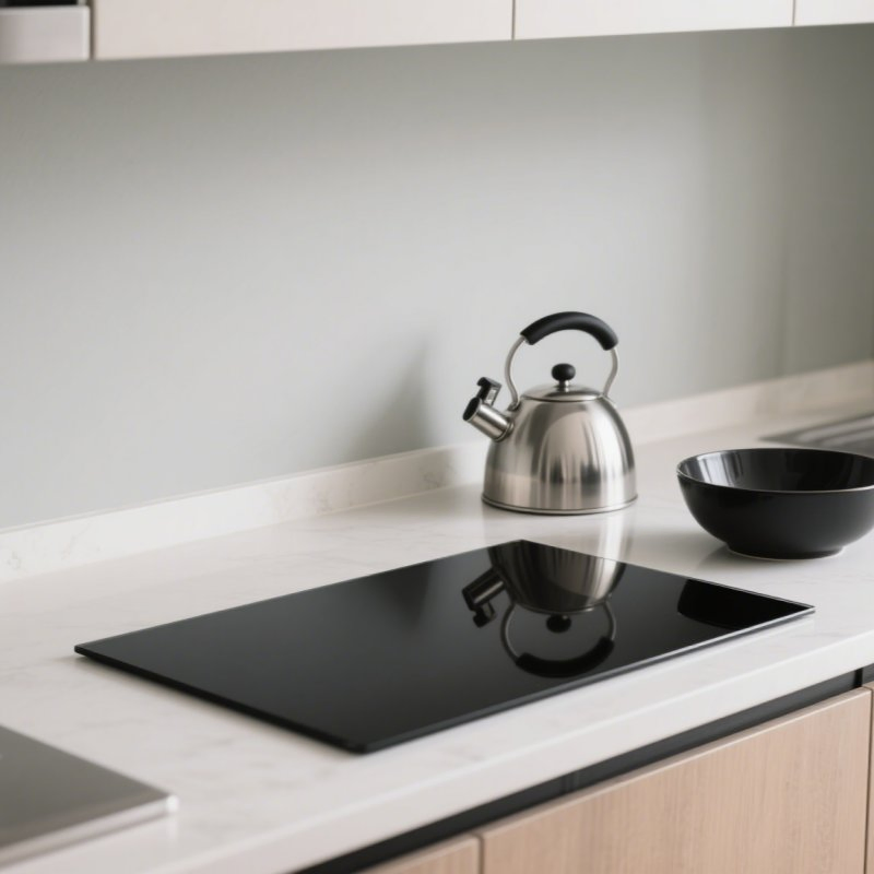 Customized Heat-Resistant Black Glass-Ceramic Cooktop Panel for Kitchen