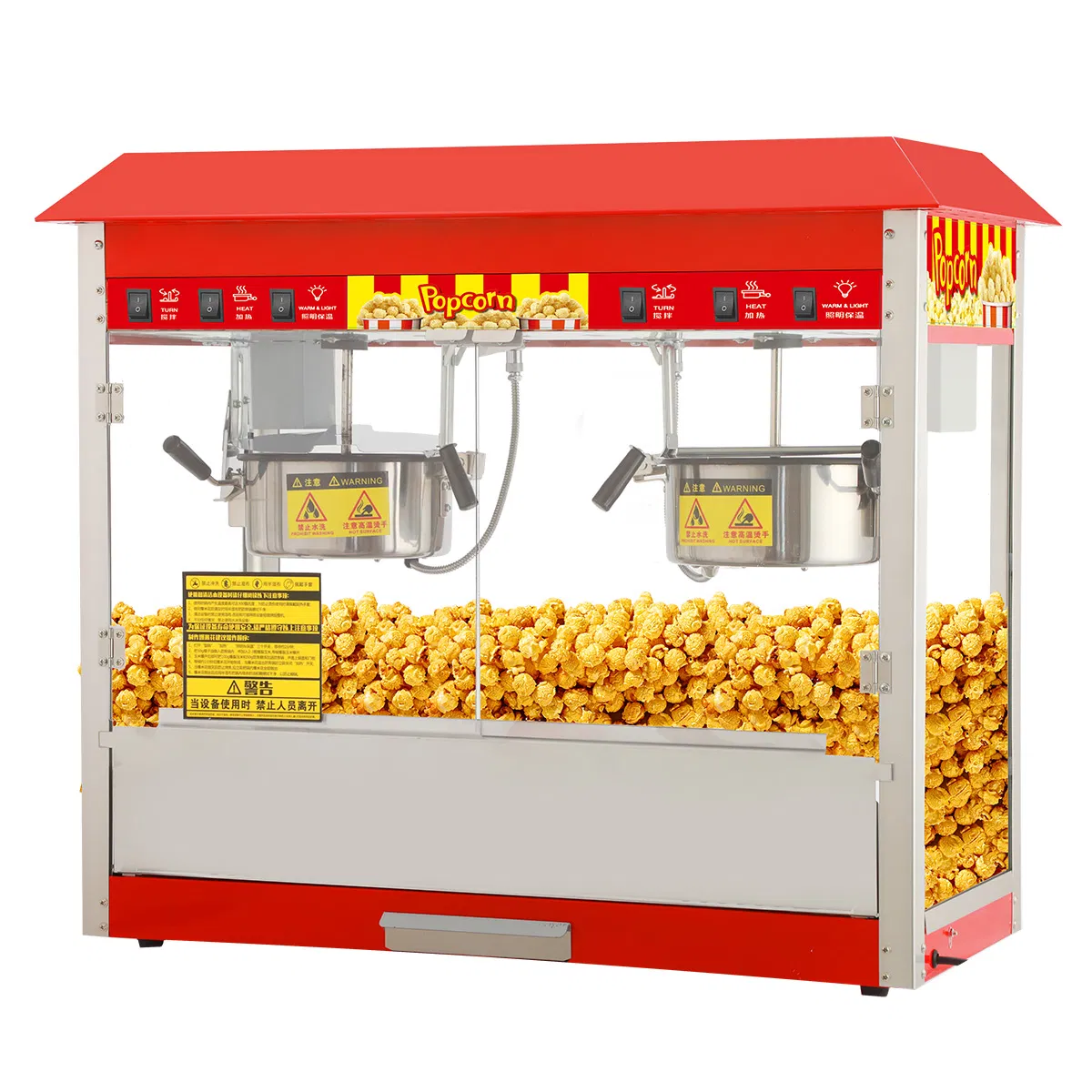China Factory Made Double Boiler Popcorn Machine