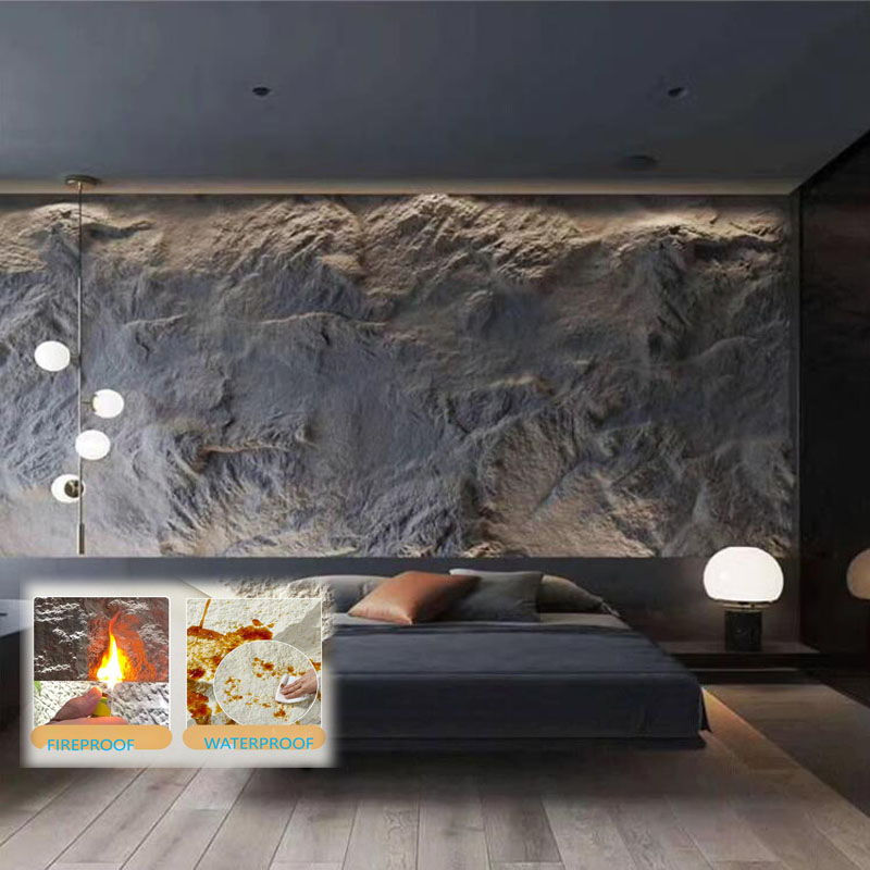 High Moisture Resistance PVC Wall Panel Soft PU Rock Wall Decor