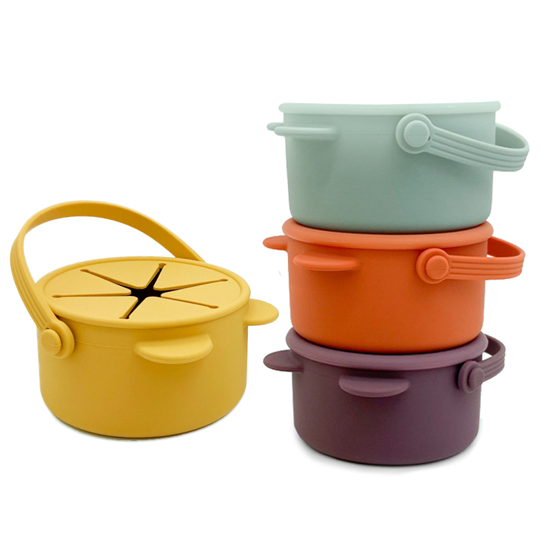 Baby Silicone Cute Fun Snack Cup Portable with Lid