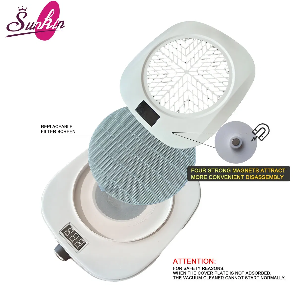 New Professional 48W Desktop Nail Vacuum Dust Collector with Filter