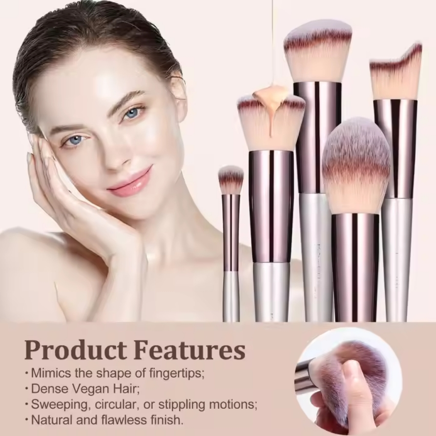 Makeup Brushes Set 18PCS Skin-Friendly Private Label Synthetic Makeup Brushes