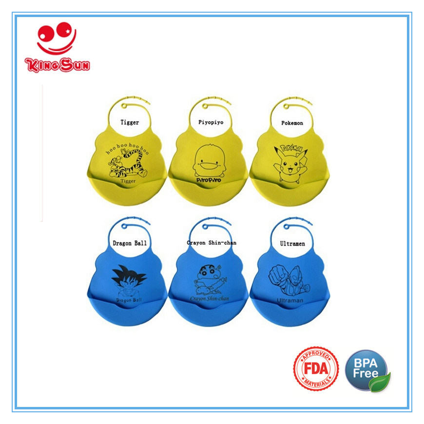 Cartoon-Style Baby Bib Waterproof Silicone Bibs for Mess-Free Baby Items