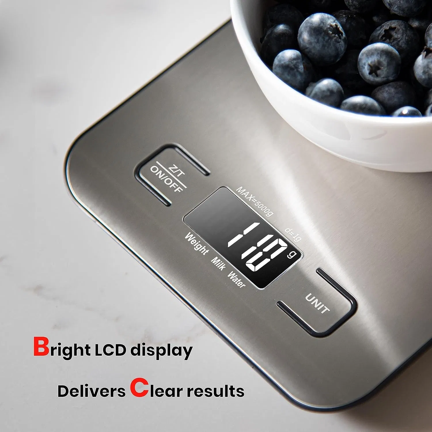 Professional 304 Stainless Steel with LCD Display Accurate Weight Measurement Kitchen Scale