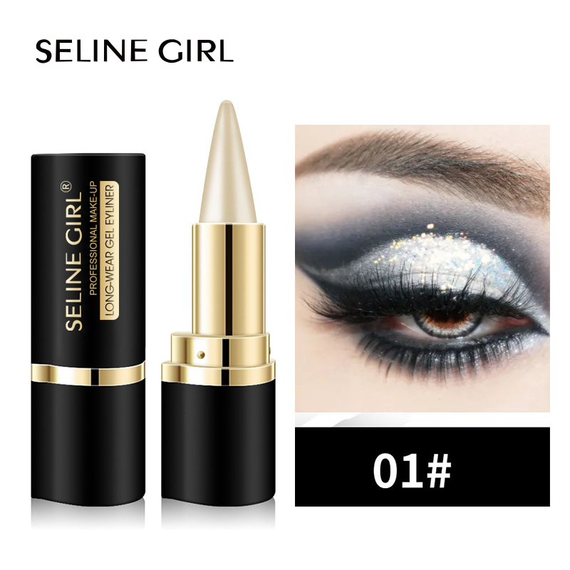 Seline Girl 2.2g Easy Color Fast Dry Long-Lasting Moisturizing Eyeliner Cream