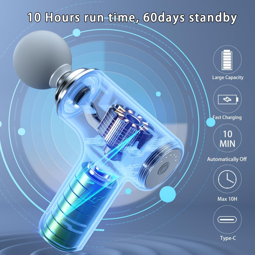 Portable Hand Held Back Muscle Massager Therapy Massage Gun