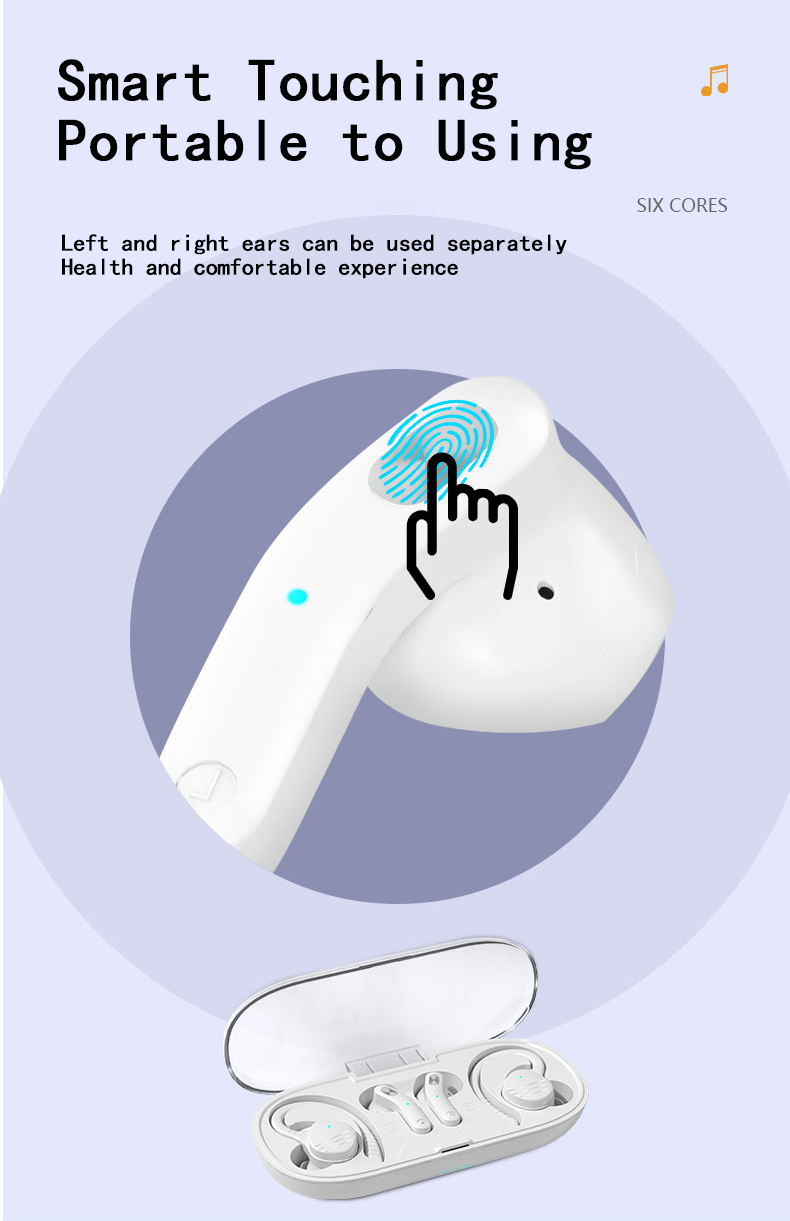 Best New Design Dual Tws Earbuds in-Ear Headphones Waterproof Deep Bass Ear Hook Wireless Earbuds for Couples