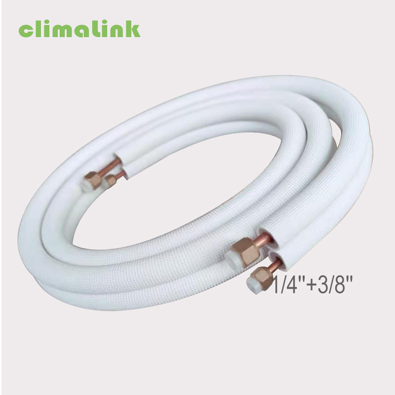 AC Install Accessories HVAC Mini Split Copper Line Sets R410A Copper Pair Coil AC Insulated Copper Tube for Air Conditioner Refrigeration Parts Spare