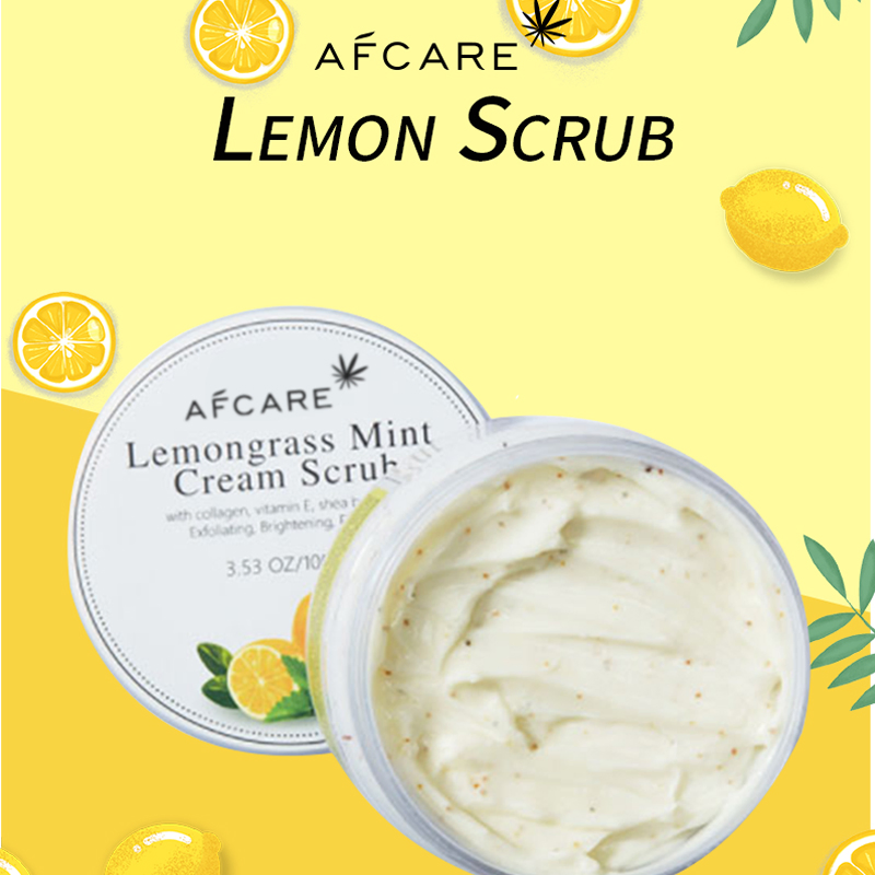 Wholesale Skin Care Lemon Body Scrub Black Head Remover Moisture Best Body Scrub Shower Gel