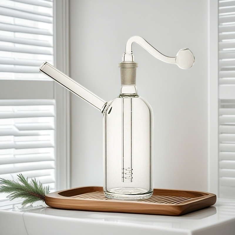 Glass Ash Catche Bubbler Oil DAB Rig for Smoking