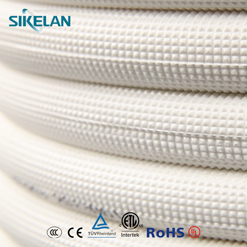 1/4" 3/8" 5/8" White Color AC Unit PE Coated Insulation Copper Pipe