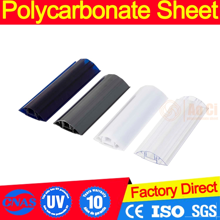 Polycarbonate Snap F Profile Polycarbonate Accessory for Hollow Sheet 4mm-10mm
