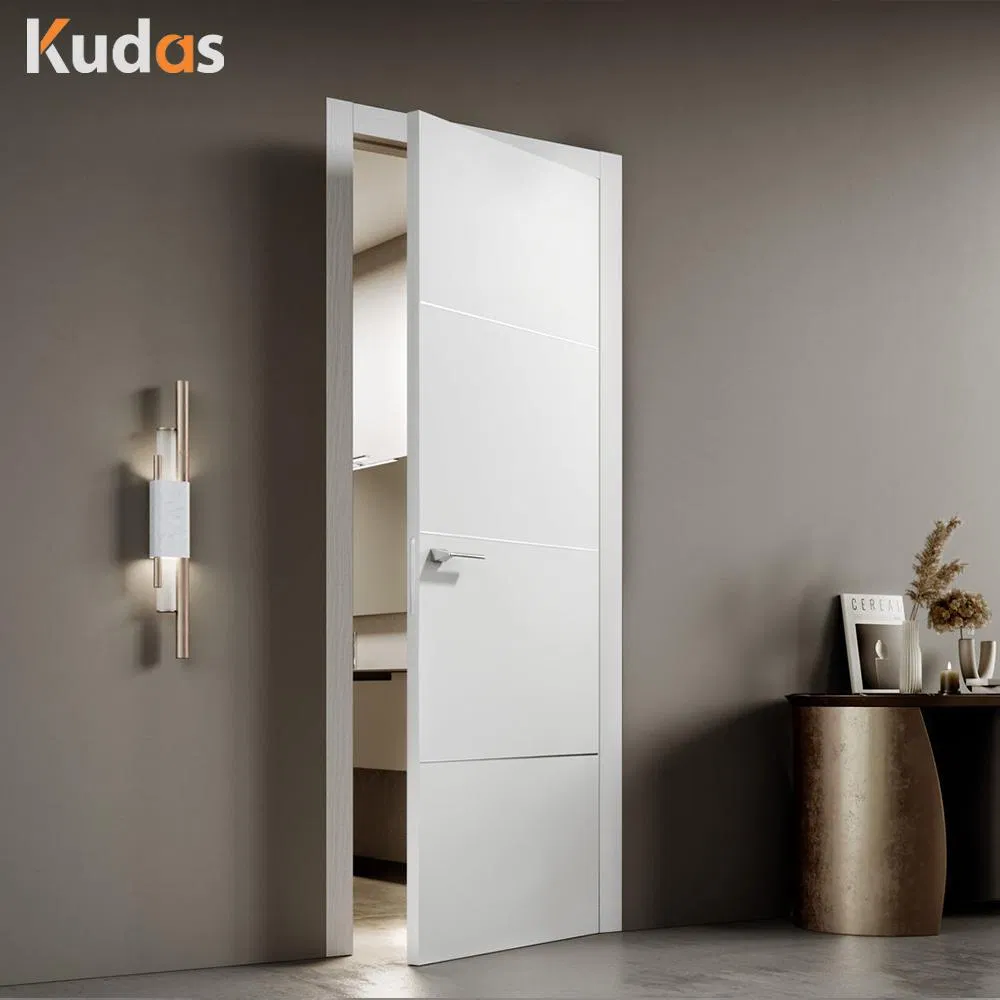 Kudas Modern Latest Design Wooden Melamine Hotel Door Interior Room Door