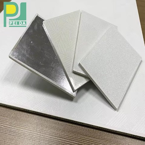 Low Price Interior Vinyl Coated PVC Gypsum Ceiling Tiles for Office Decor