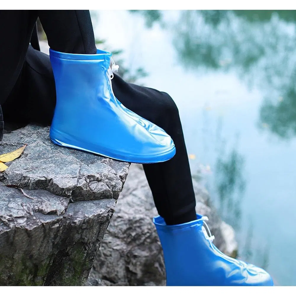 Anti-Slip Silicone Rain Shoe Cover Reusable Ankle Length Rain Boots Wyz20348
