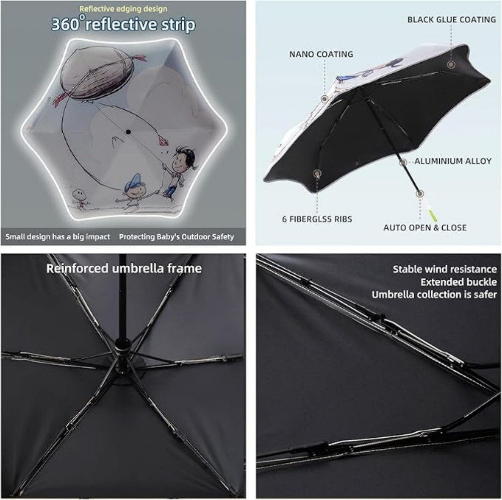 Детское автоскладное зонтик с UV-защитой