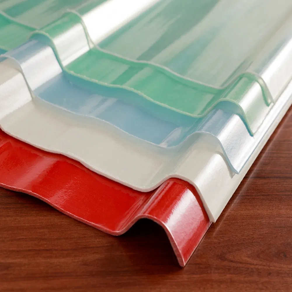 Calamina Corrugada De Fibra De Vidrio FRP Corrugated Roofing Sheet